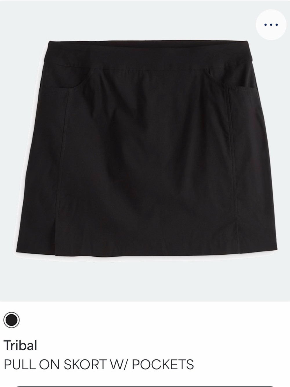 Tribal Black Mini Skirt with Front Pockets